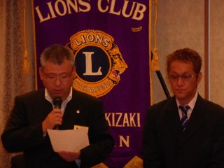 スポンサー山川Lと新入会員 齋藤 毅L